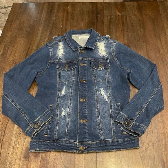 Machine Shredded Denim Jacket - Picture 9 of 9